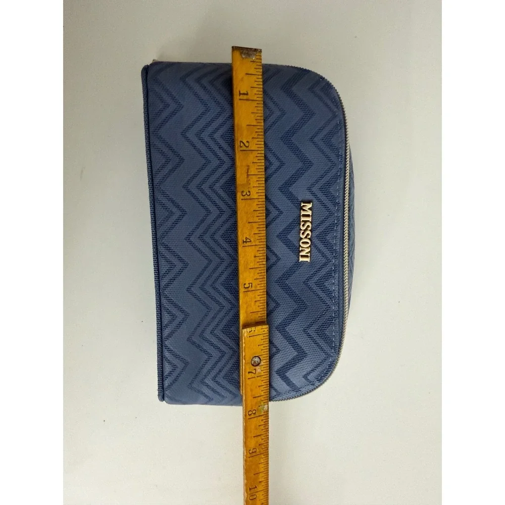 Missoni‎ for Delta Blue Chevron Zigzag Travel Amenity Pouch Makeup Bag Accessory
